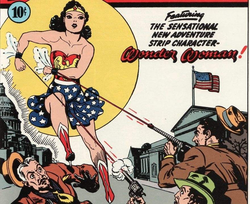Première apparition de Wonder Woman (décembre 1941).