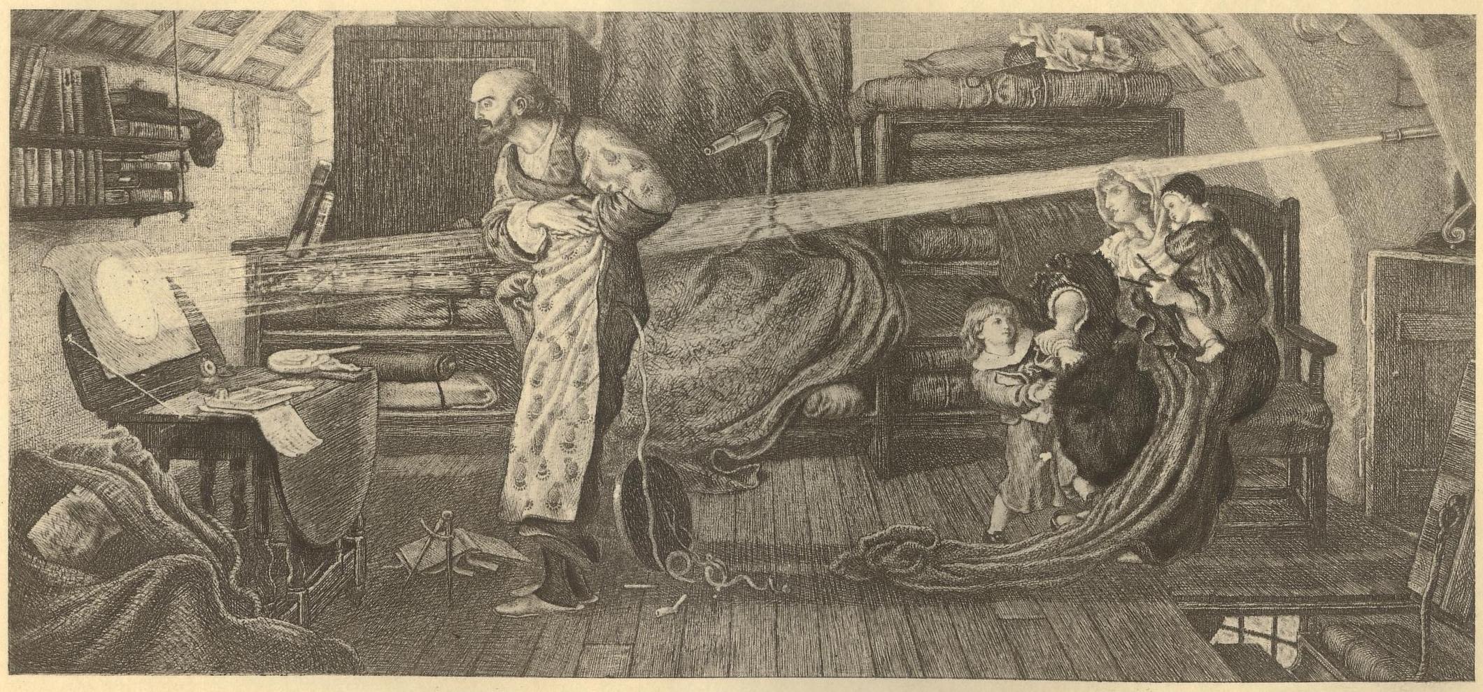 Image d'illustration (observation du transit de Vénus de 1639) Credit: Ford Madox Brown