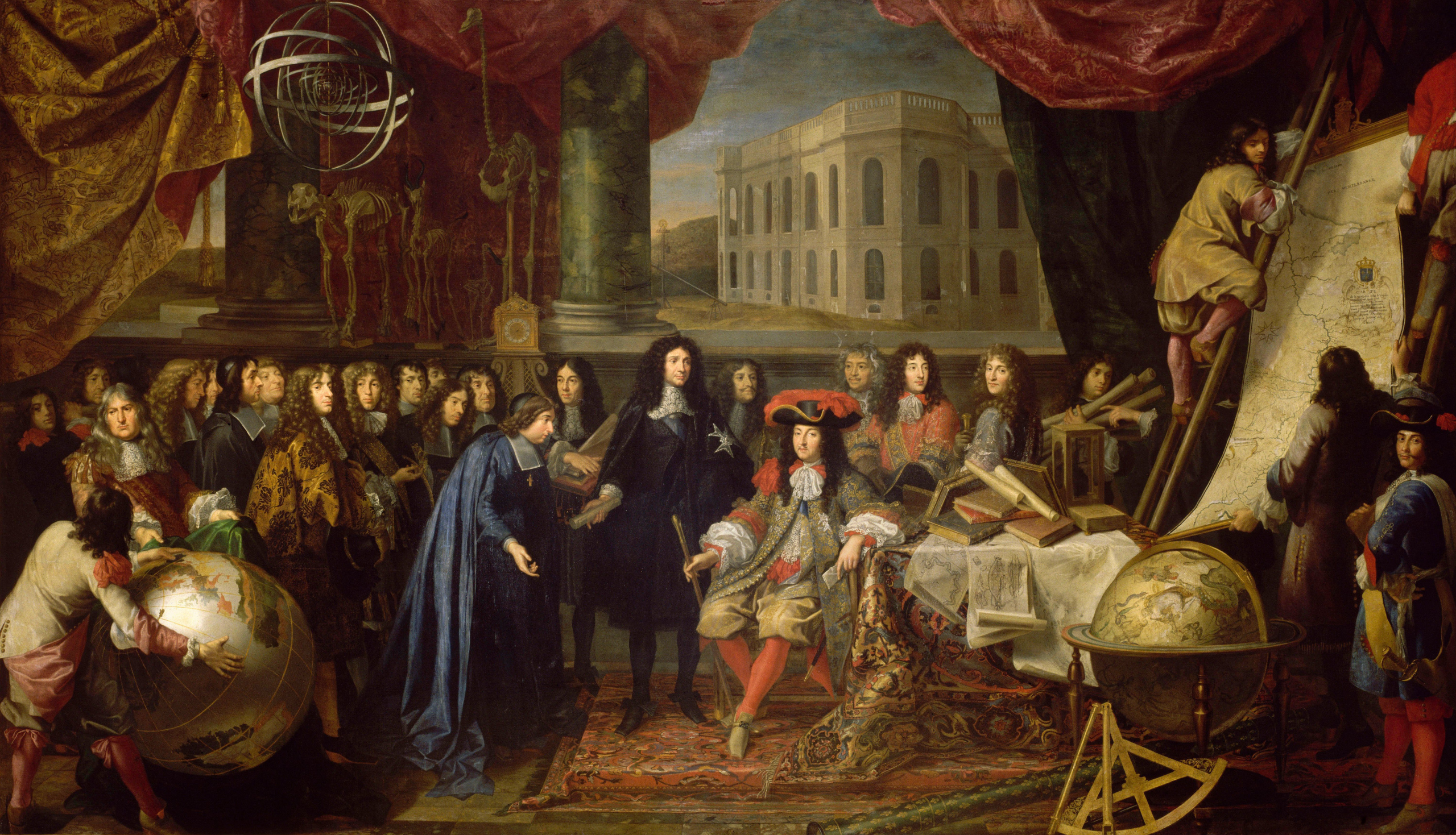 Etablissement de l'Académie des Sciences et fondation de l'observatoire, 1666 (Credit: Charles Le Brun)