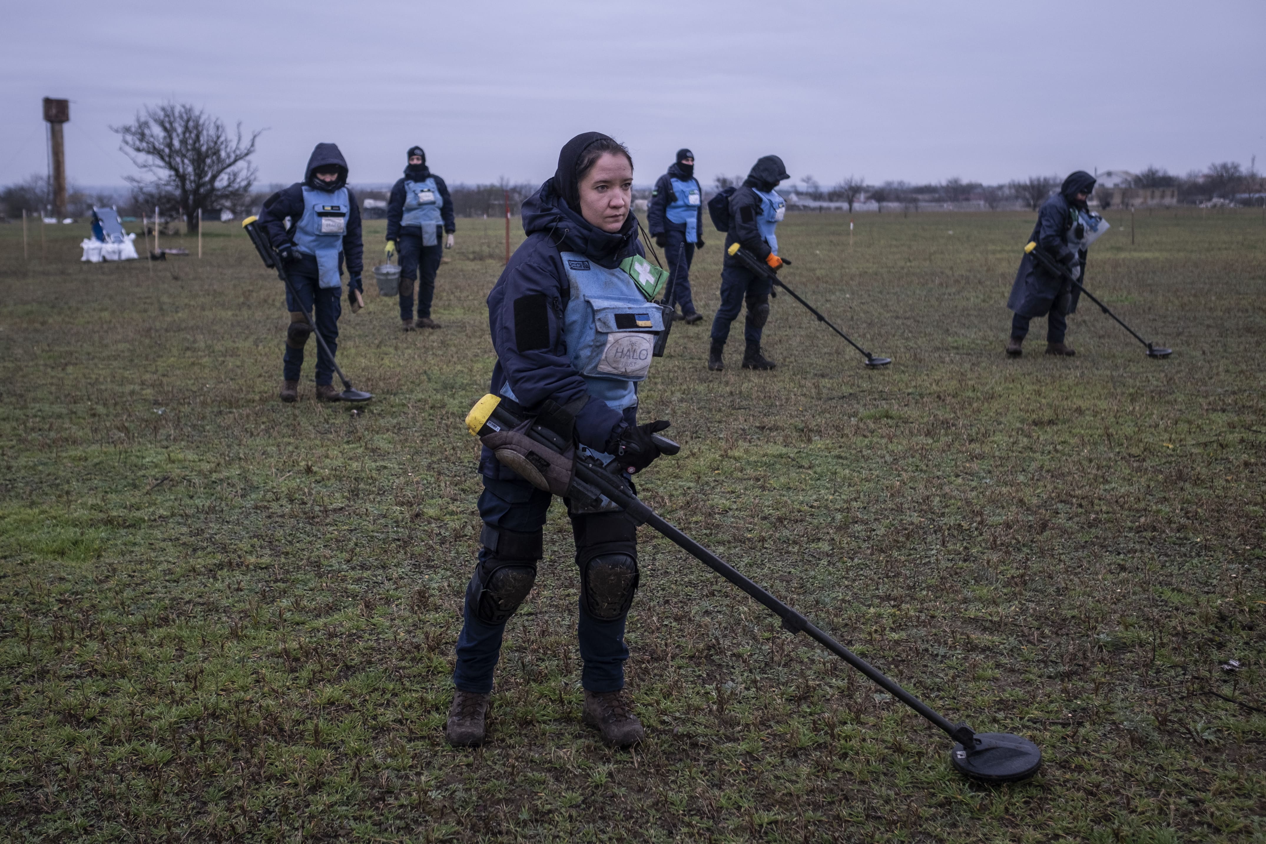 Lysa sur son lieu de travail dans la région de Mikolaïv, le 14 décembre 2026. 