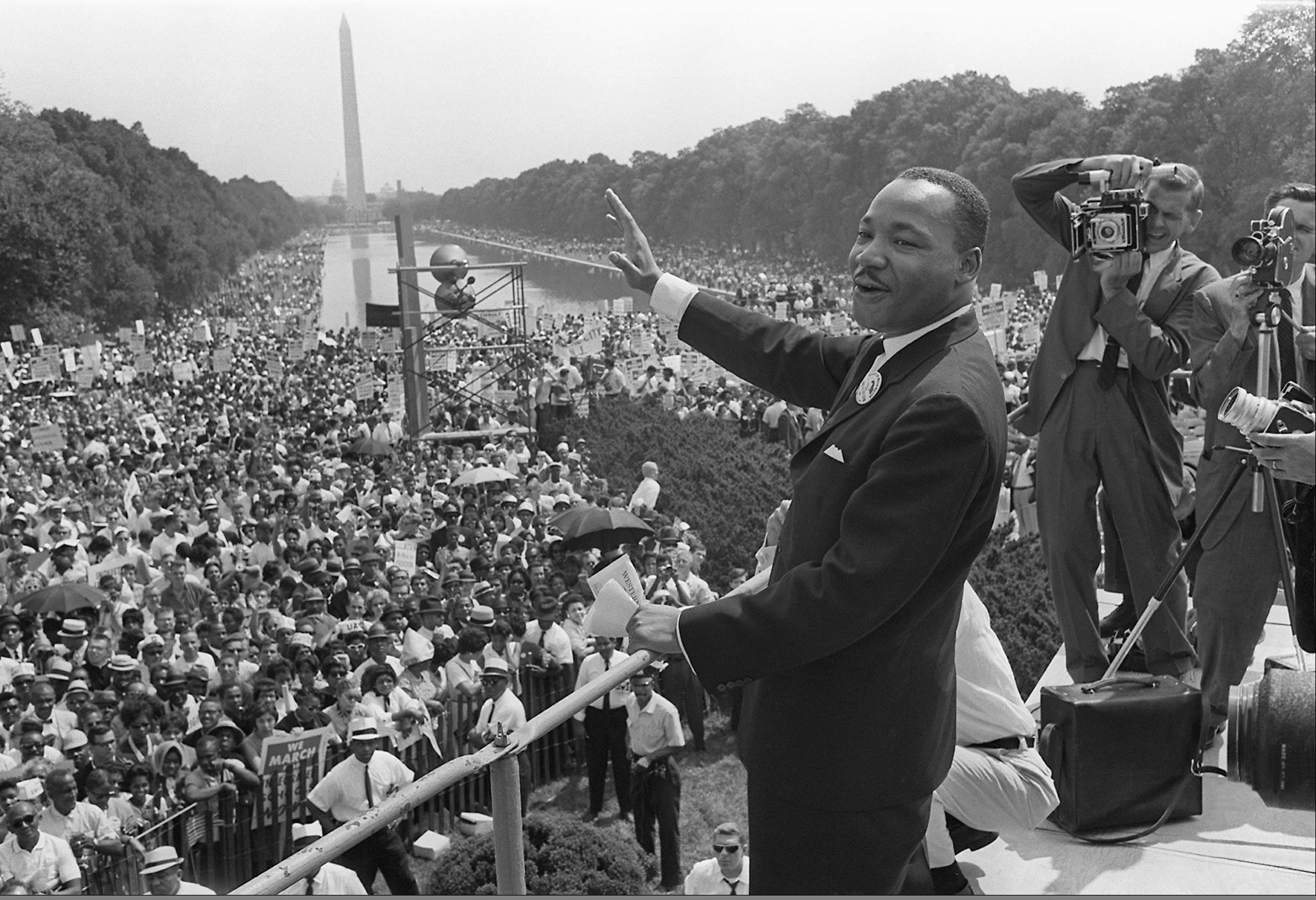 Martin Luther King durant la célèbre "March in Washington"